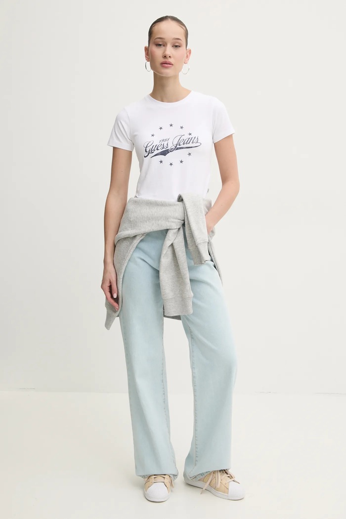 Tričko Guess Jeans W5RI59.J1314 bílá SS25