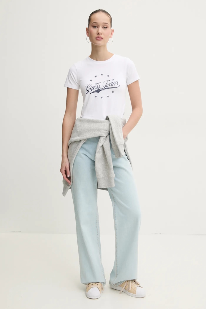 Tričko Guess Jeans W5RI59.J1314 bílá SS25