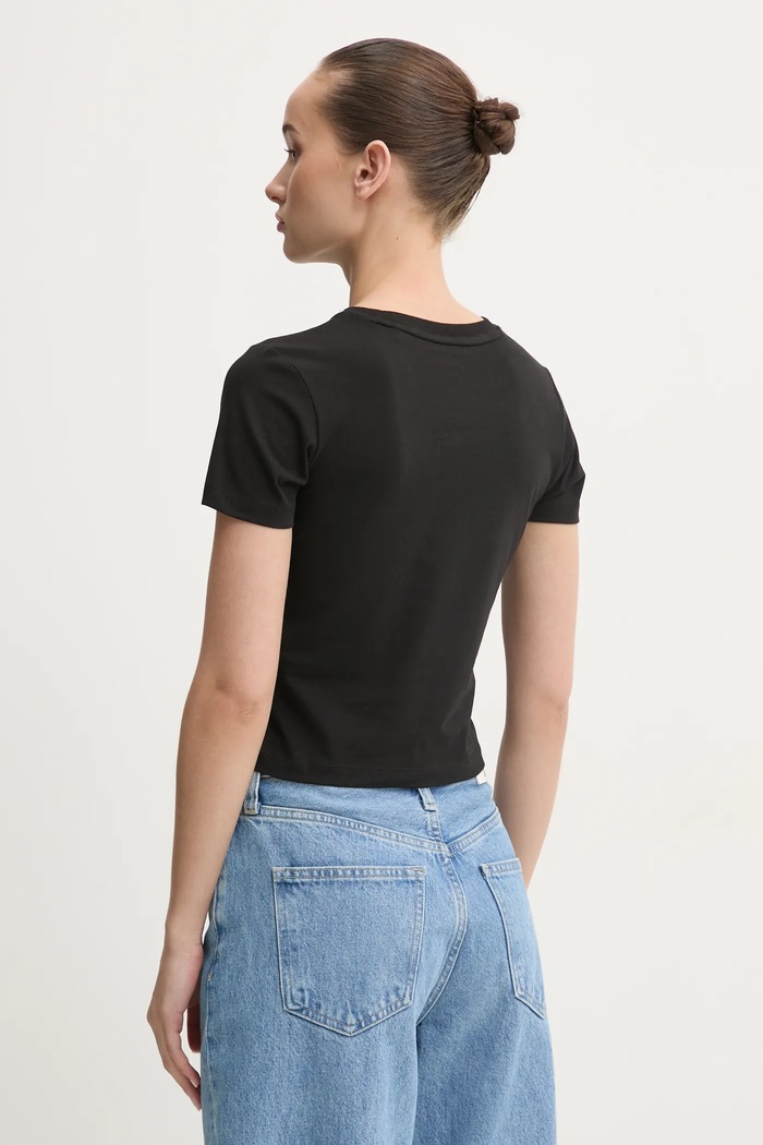 Ρούχα Μπλουζάκι Guess Jeans W5RI59.J1314 μαύρο