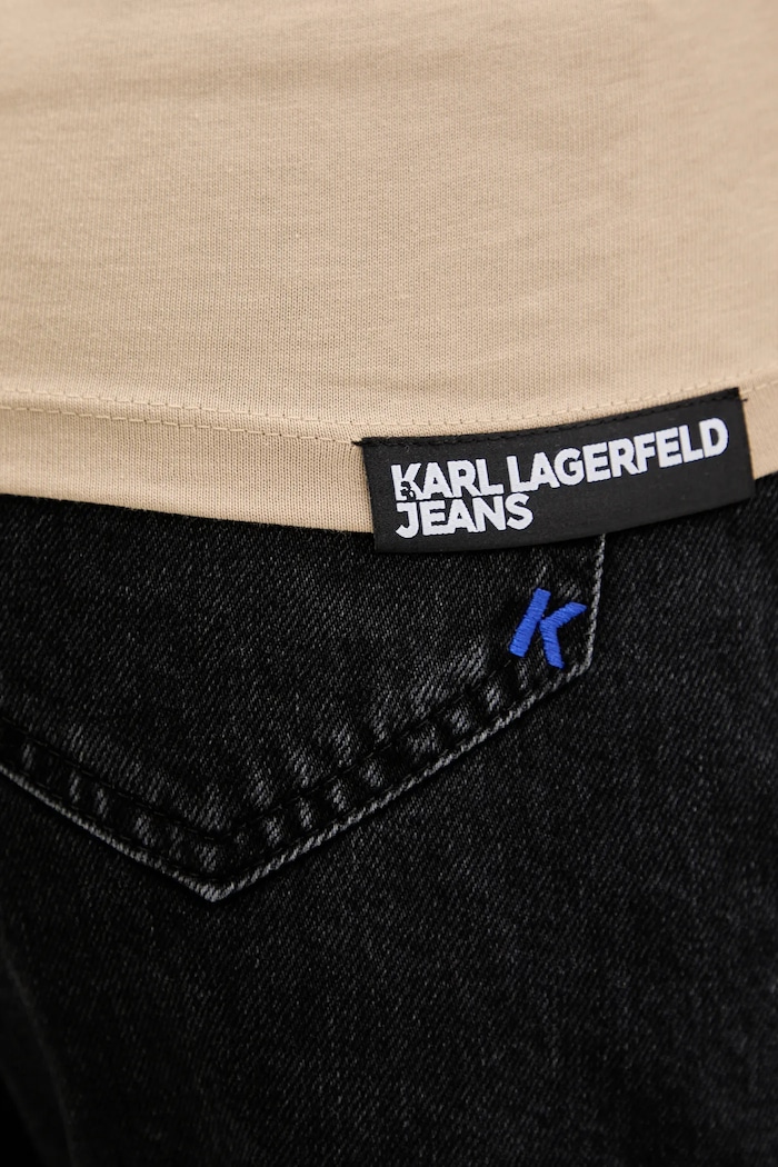 Karl Lagerfeld Jeans tričko dámske bavlnené A1W17004 béžová