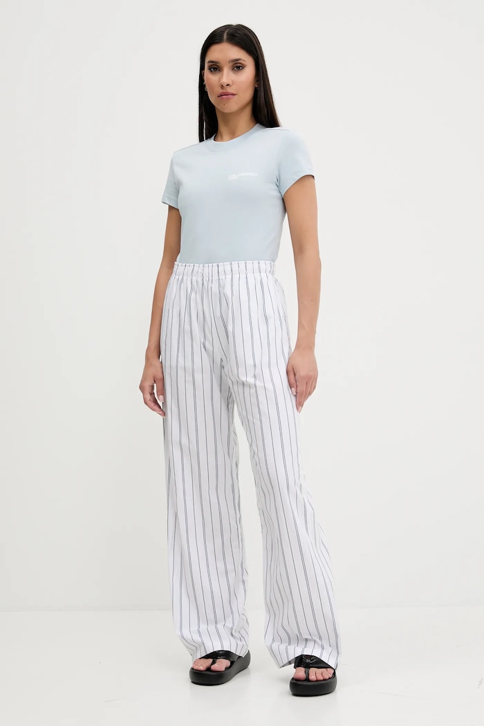 Karl Lagerfeld Jeans tričko dámske bavlnené A1W17004 modrá AA00