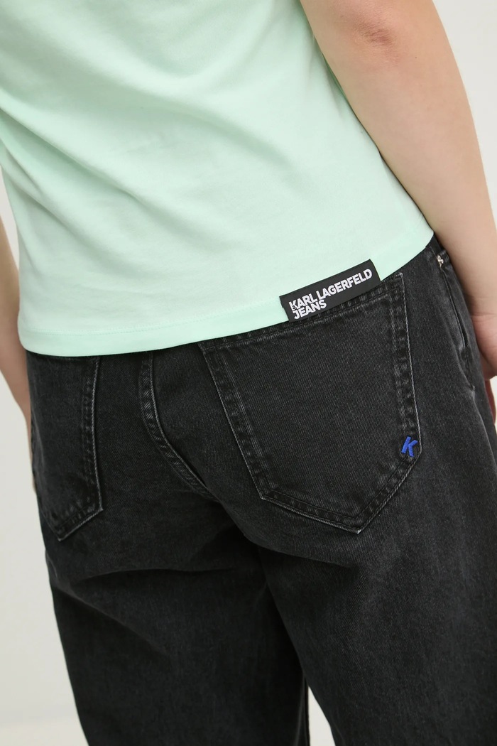 Karl Lagerfeld Jeans tričko dámske bavlnené A1W17004 tyrkysová