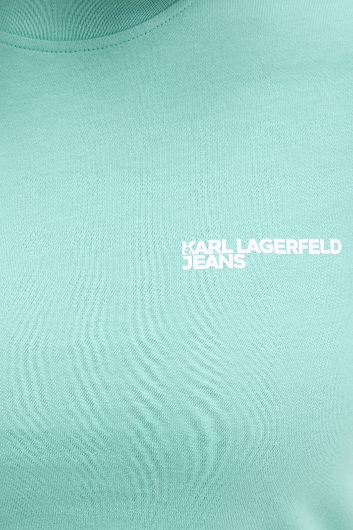 Karl Lagerfeld Jeans tričko dámske bavlnené A1W17004 tyrkysová