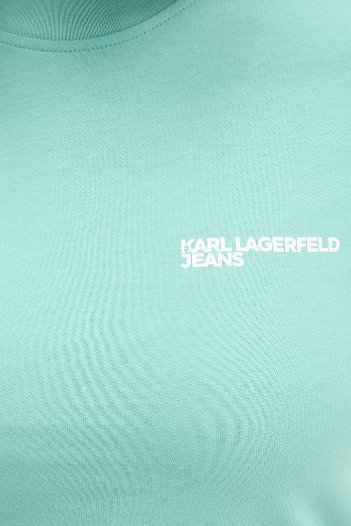 Karl Lagerfeld Jeans tričko dámske bavlnené A1W17004 tyrkysová