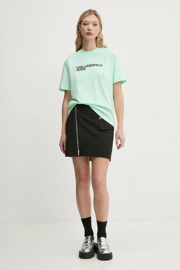 Karl Lagerfeld Jeans t-shirt női pamut A1W17005 zöld AA00