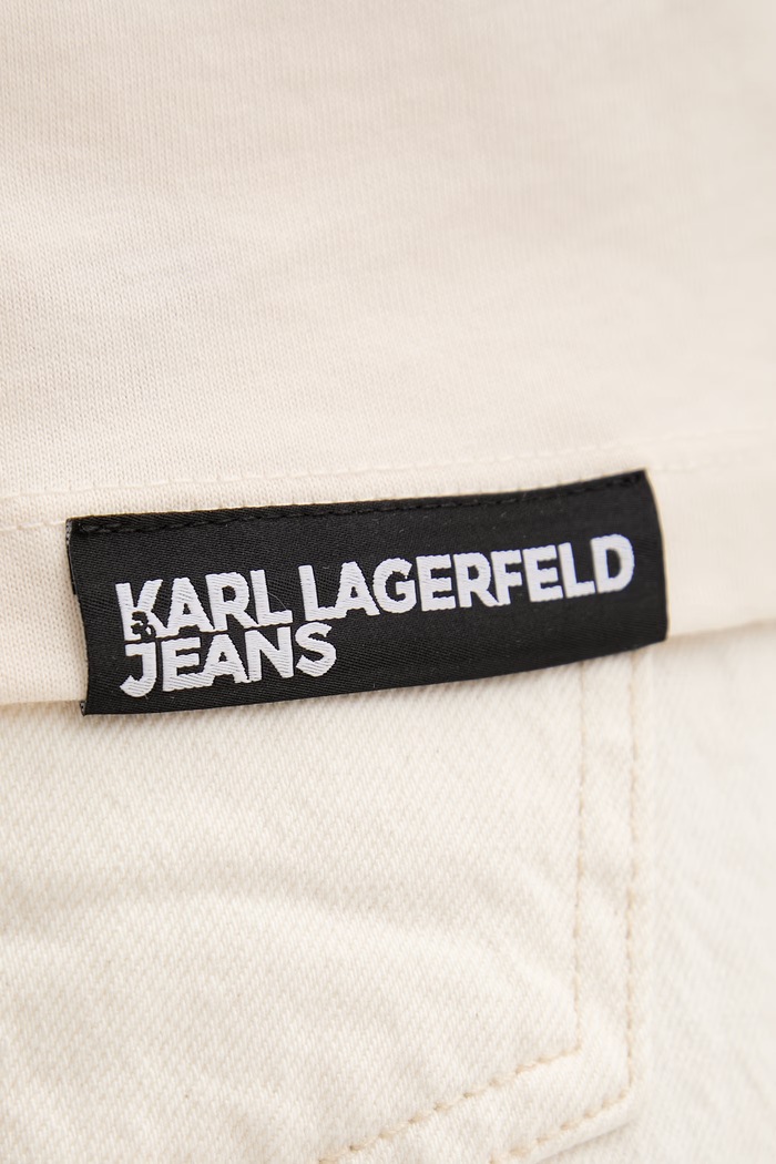 Karl Lagerfeld Jeans tričko dámske bavlnené béžová A1W17005