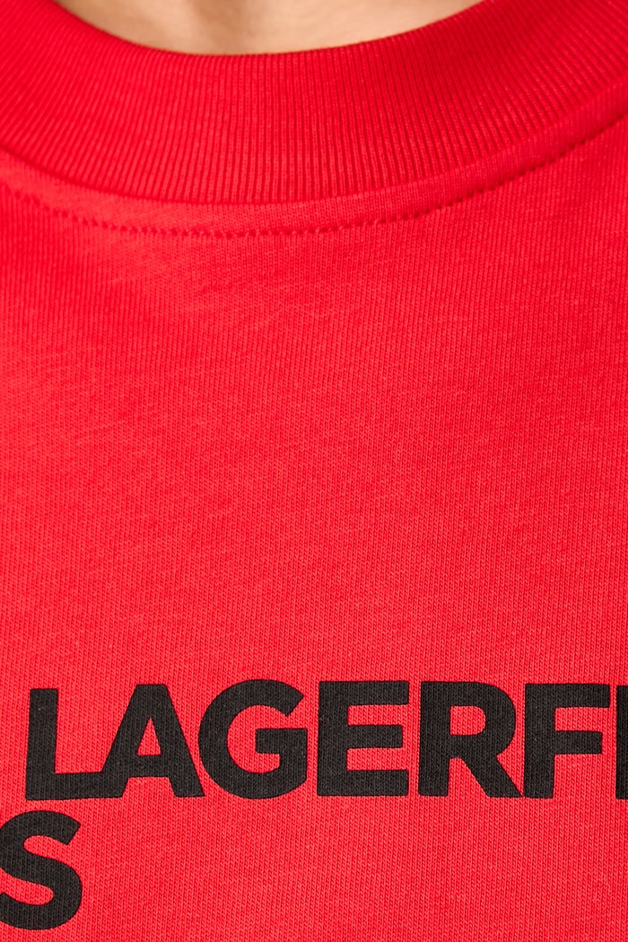 Karl Lagerfeld Jeans T-shirt damski bawełniany A1W17005 czerwony