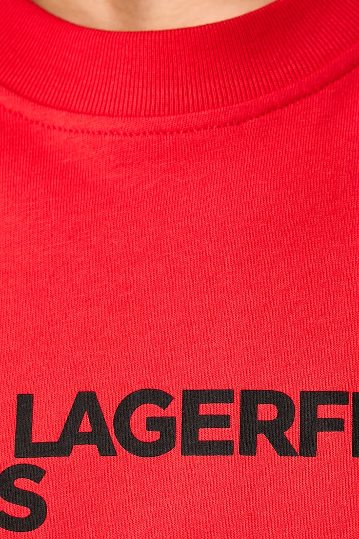 Karl Lagerfeld Jeans T-shirt damski bawełniany A1W17005 czerwony