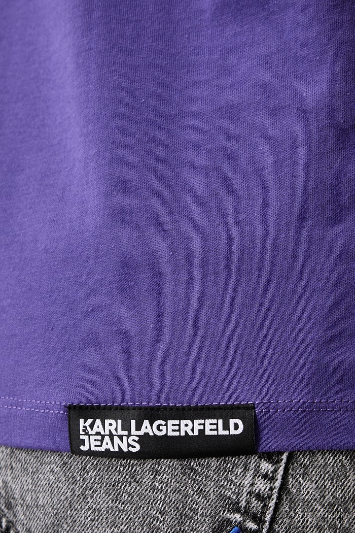 T-shirt damski bawełniany Karl Lagerfeld Jeans fioletowy A1W17005