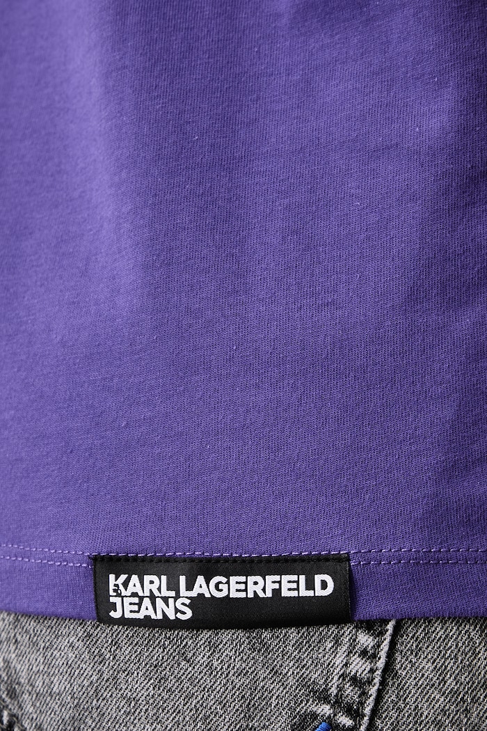T-shirt damski bawełniany Karl Lagerfeld Jeans fioletowy A1W17005