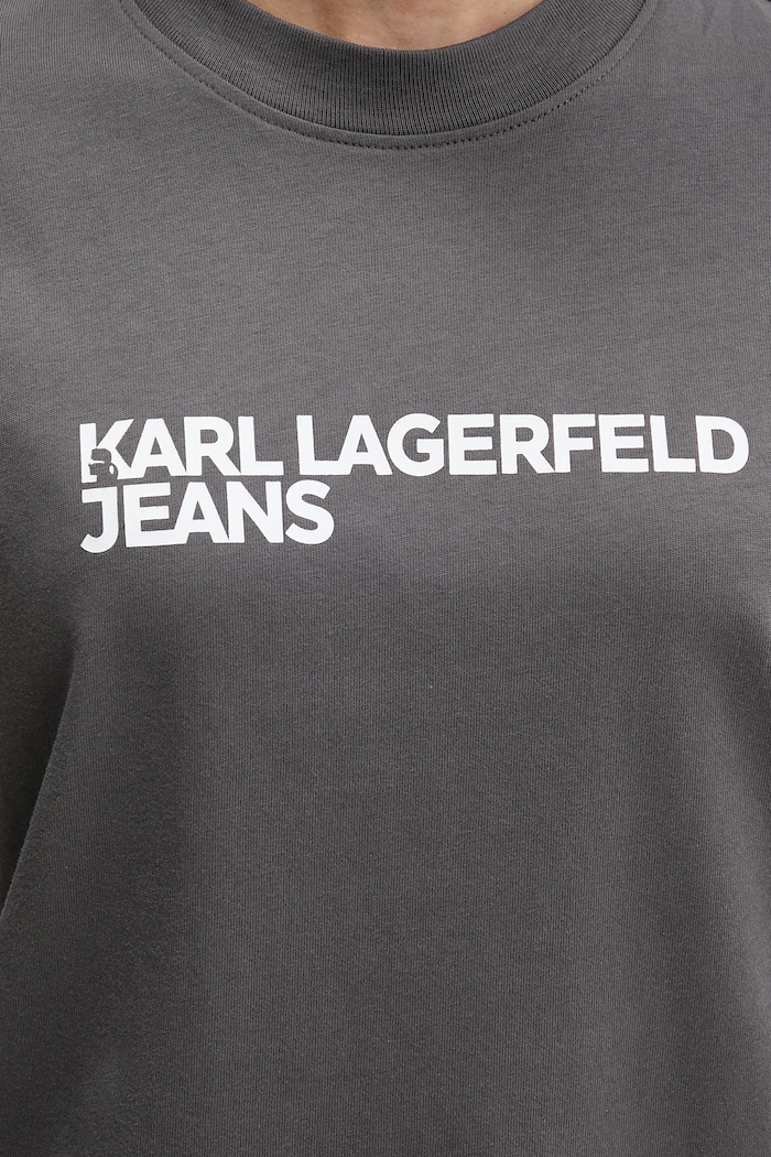 Karl Lagerfeld Jeans tričko dámske bavlnené A1W17005 sivá