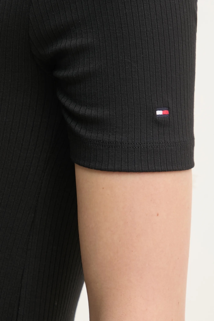 Μπλουζάκι Tommy Hilfiger WW0WW43918 μαύρο