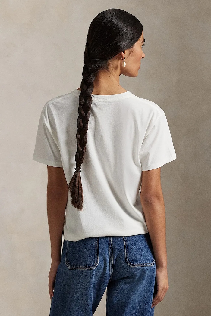 Polo Ralph Lauren Pamučna majica Polo Ralph Lauren 211959104 bijela SS25