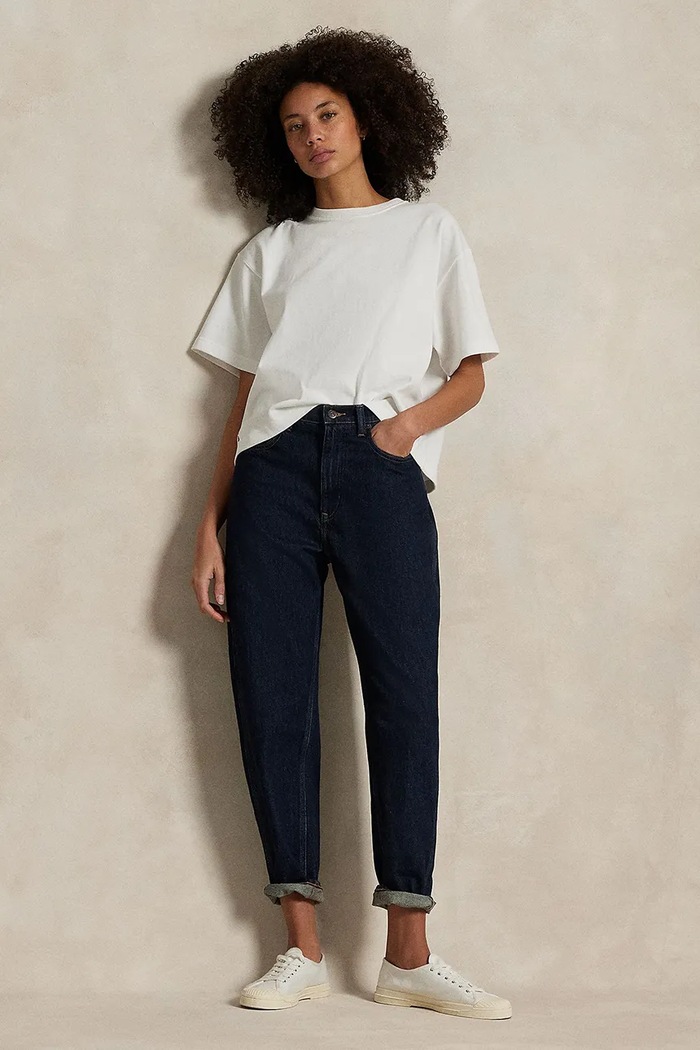 Βαμβακερό μπλουζάκι Polo Ralph Lauren λευκό 211967106