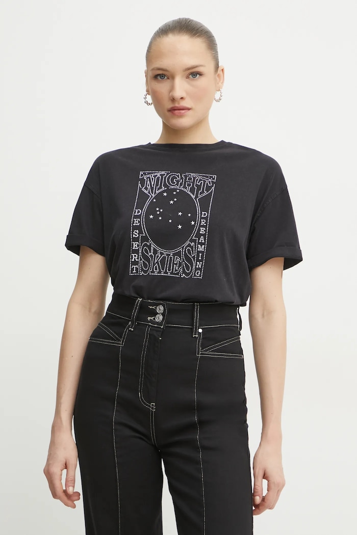 BOSS Orange t-shirt in cotone applique nero 50535106