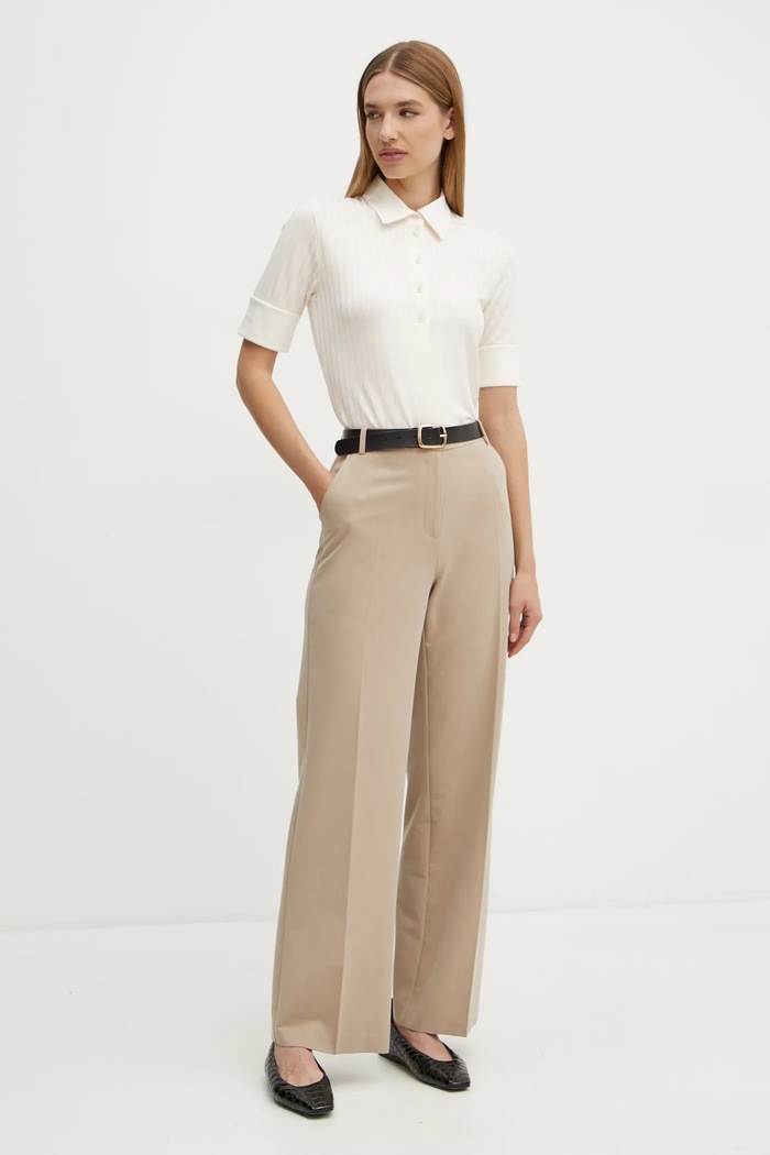 Polo tričko BOSS 50532051 béžová SS25