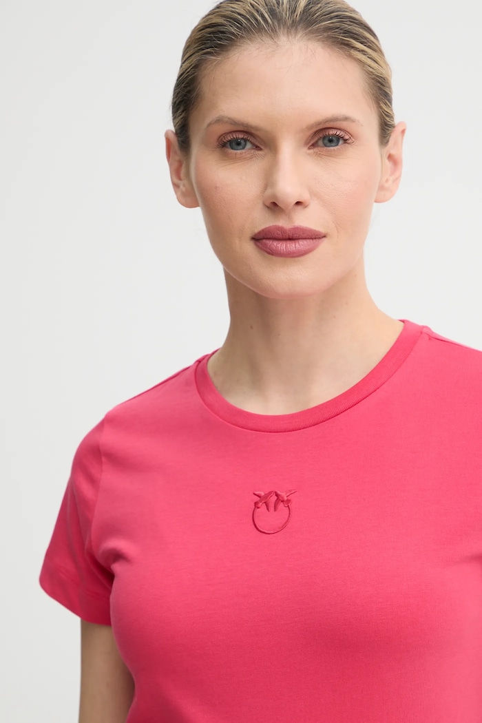 Pinko t-shirt bawełniany czerwony 100355.A2HN