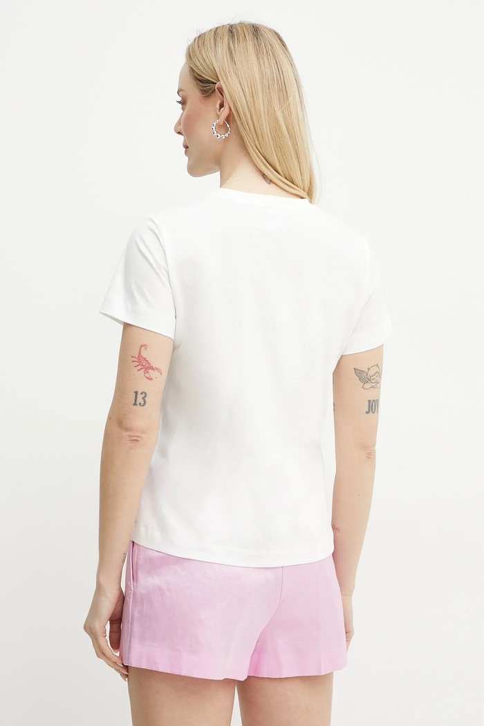 Odzież Pinko t-shirt bawełniany 103320.A2G7 biały