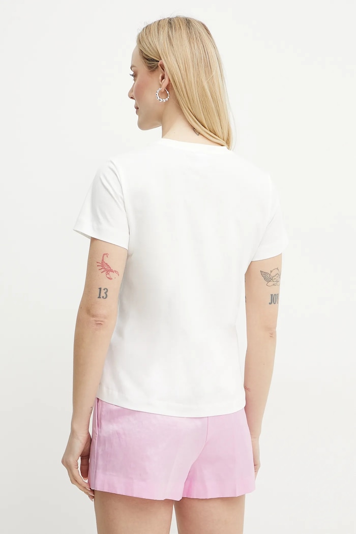 Odzież Pinko t-shirt bawełniany 103320.A2G7 biały