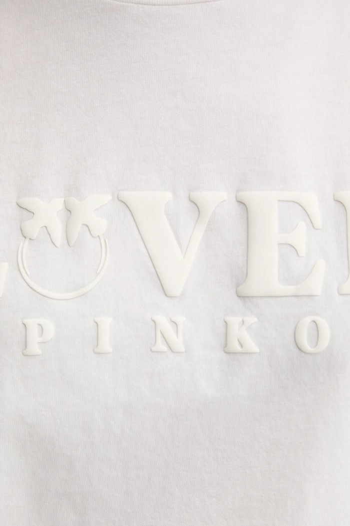 Βαμβακερό μπλουζάκι Pinko 104605.A2D1 λευκό