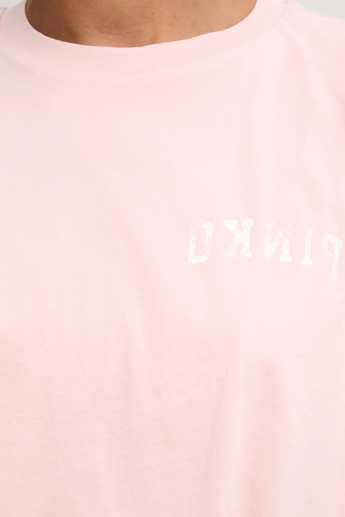 Pinko t-shirt bawełniany 104257.A2C0 różowy