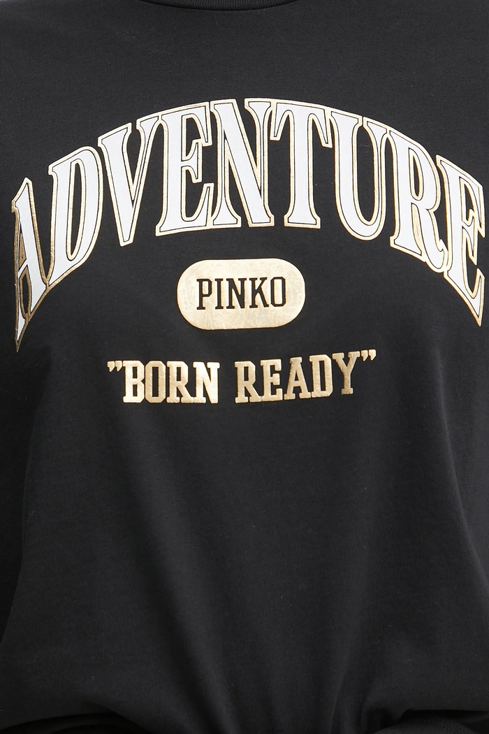 Pinko t-shirt bawełniany 104604.A2CS czarny