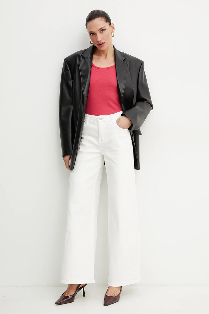 Pinko top bawełniany 105001.A2IA różowy SS25