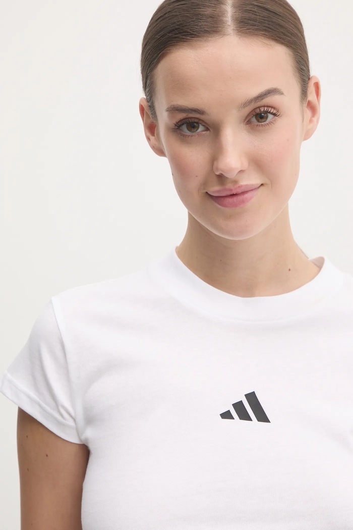 T-shirt bawełniany Future Icons adidas JE4001 biały
