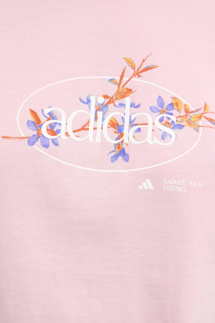 Bavlněné tričko adidas W Elem Flrl Tee JP0114 růžová