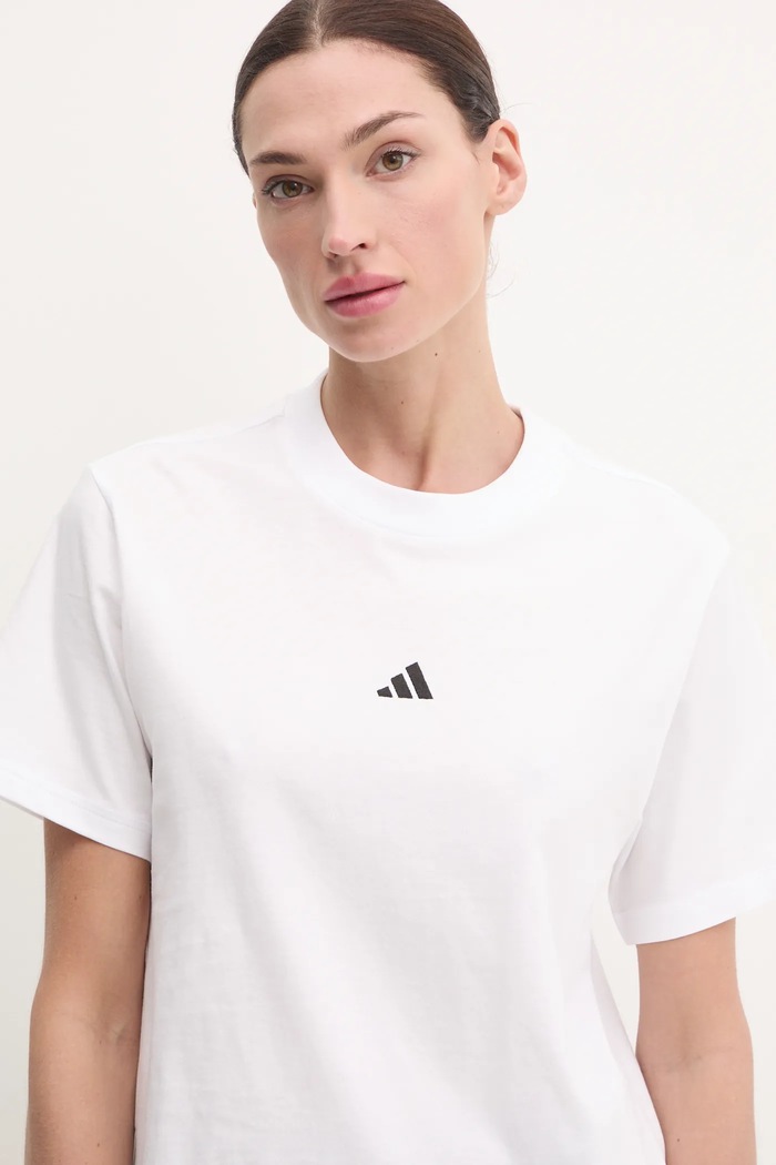 Bavlnené tričko adidas Essentials biela JC5944