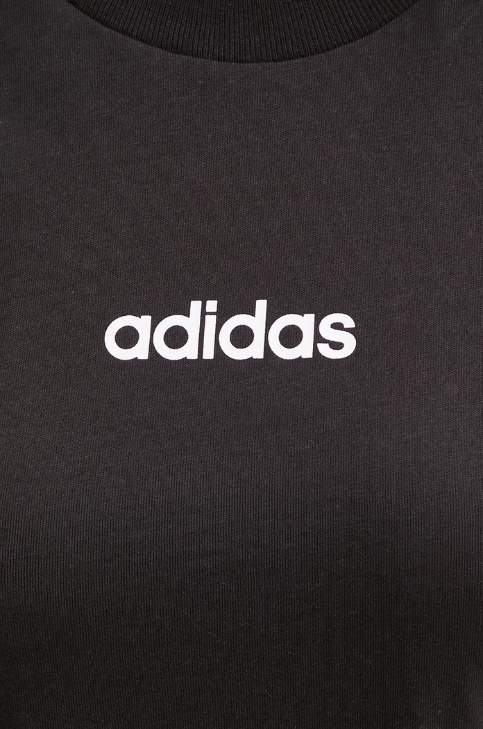 Bavlnené tričko adidas Essentials Linear JC8238 čierna