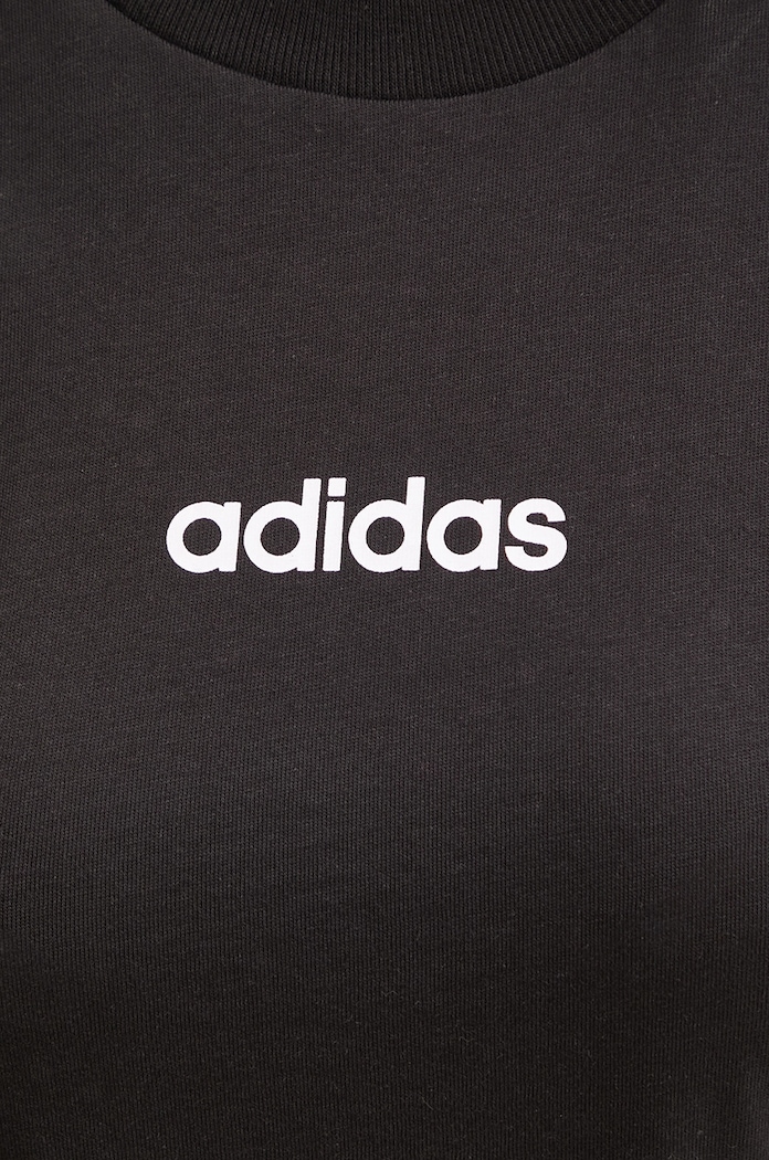 Bavlnené tričko adidas Essentials Linear JC8238 čierna