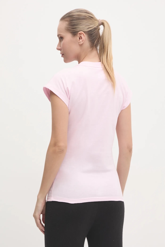 Oblečení Bavlněné tričko adidas Essentials Linear JG8659 růžová