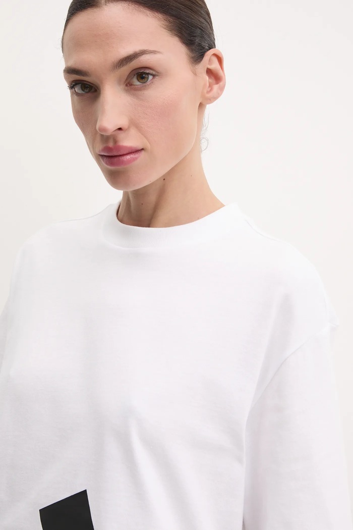 adidas t-shirt bawełniany Essentials biały JG8737