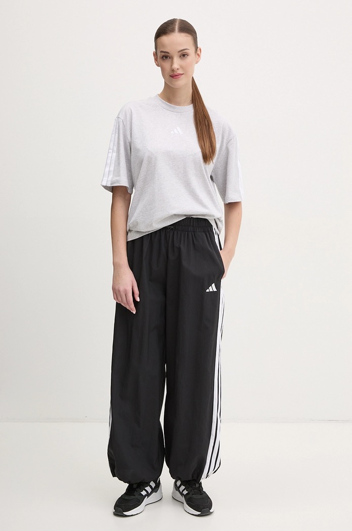 Bavlnené tričko adidas Essentials JE1217 sivá AW25