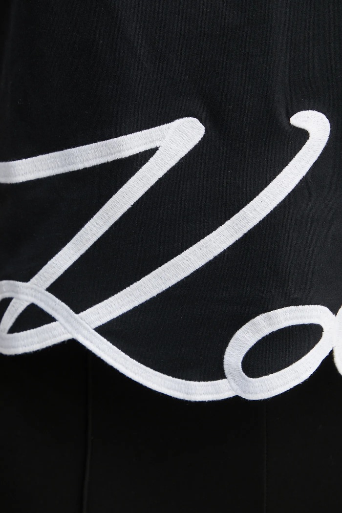 Bavlnené tričko Karl Lagerfeld KARL SIGNATURE A1W17013 čierna