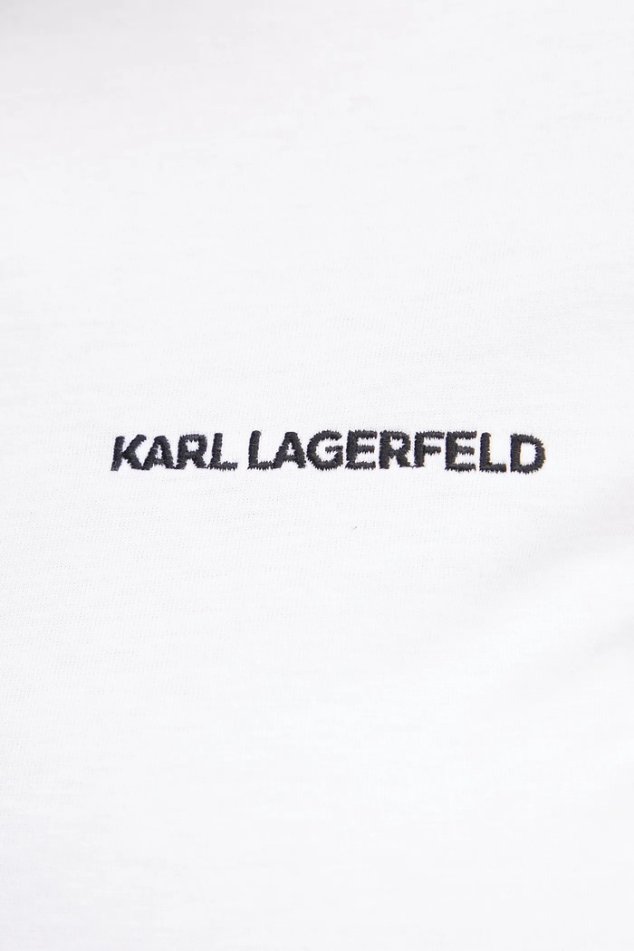Bavlnené tričko Karl Lagerfeld ESSENTIAL A1W17019 biela