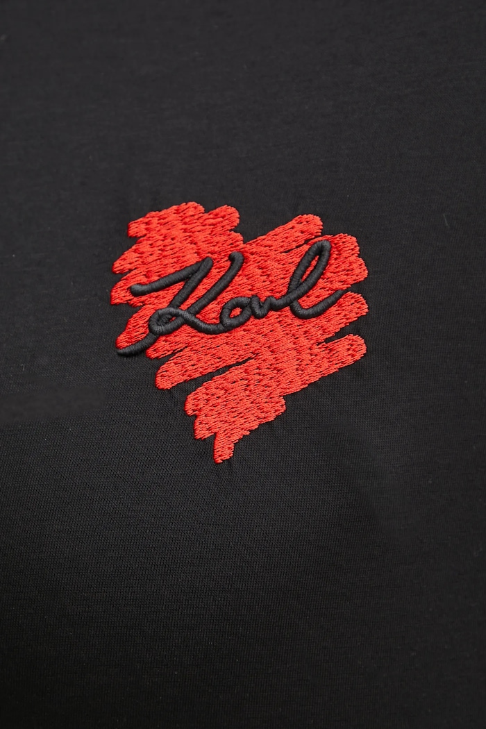 Karl Lagerfeld t-shirt in cotone A1W17074 nero