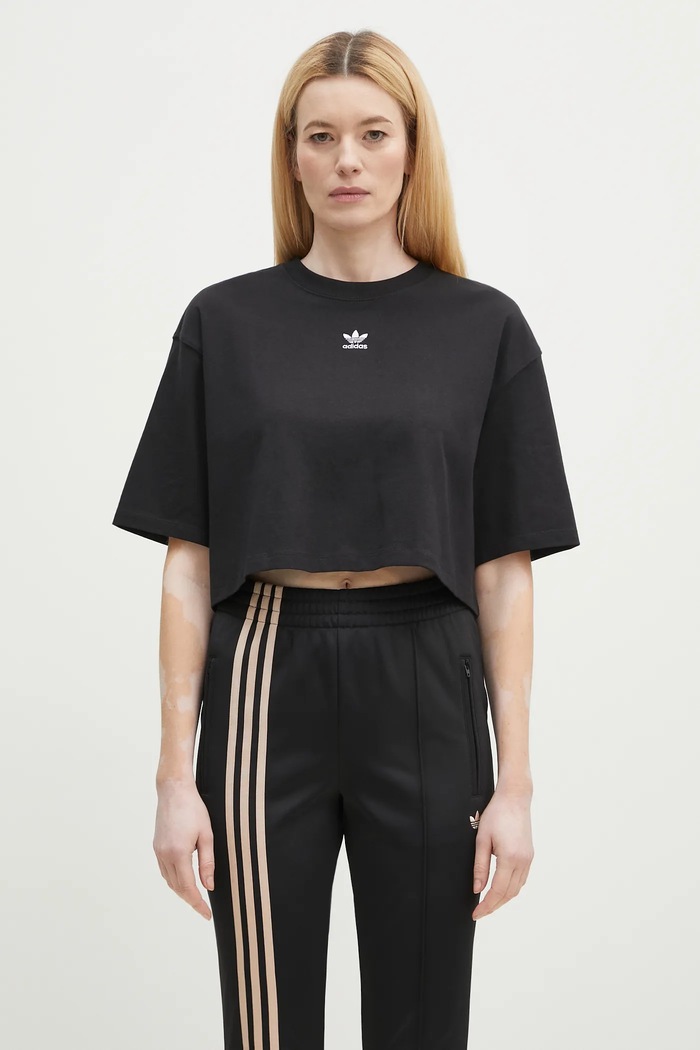 Футболка adidas Originals Essential гладкий чорний IW5706