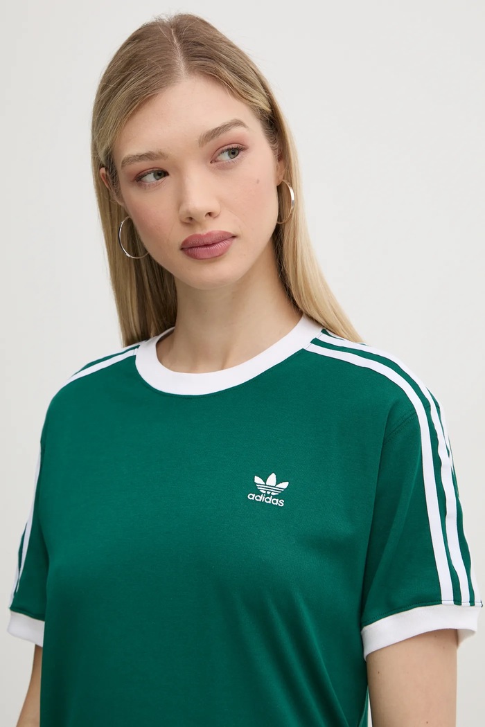 adidas Originals t-shirt 3-Stripes zielony JD4571