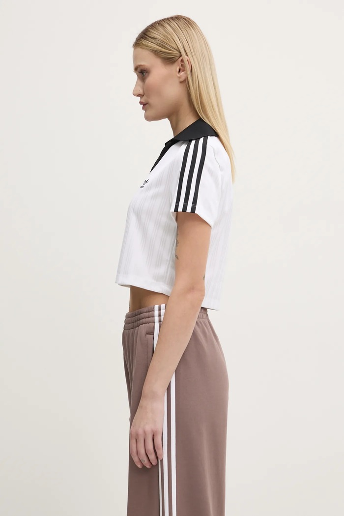 adidas Originals t-shirt V-NECK POLO JD2608 white SS25