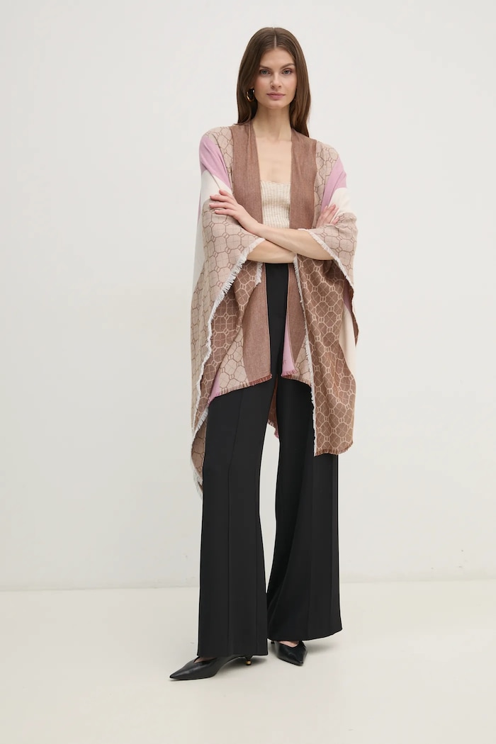 Top s dodatkom lana Twinset 251TP3370 bež SS25