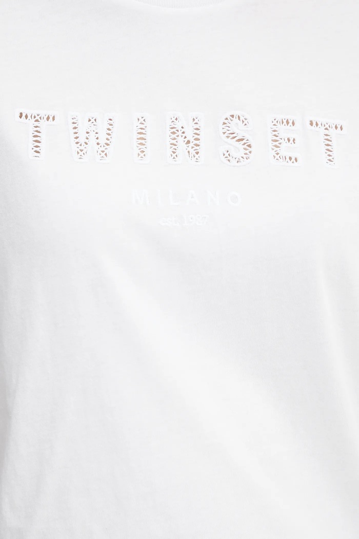Twinset t-shirt in cotone 251TT2041 bianco