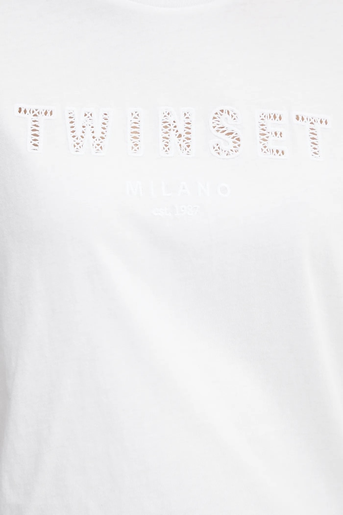 Twinset t-shirt in cotone 251TT2041 bianco