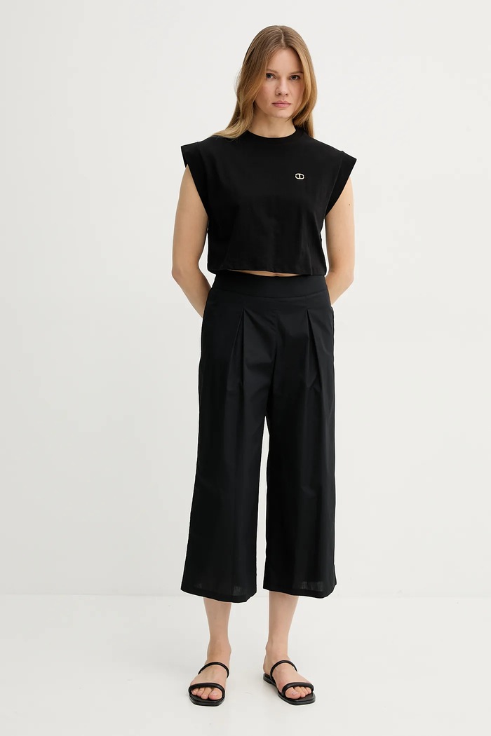 Twinset t-shirt in cotone 251TT2043 nero SS25