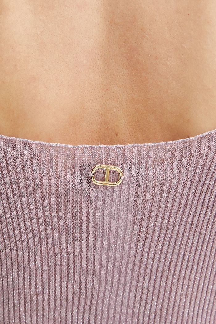 Top s dodatkom lana Twinset 251TT3147 ljubičasta