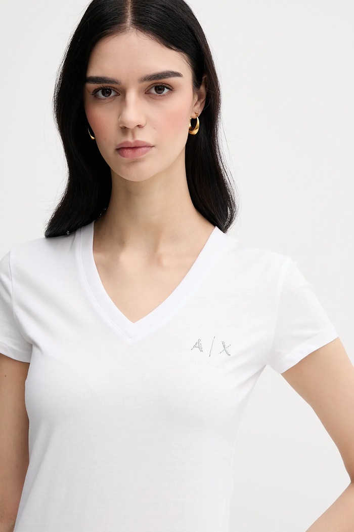 Odzież Armani Exchange t-shirt bawełniany XW000521.AF10359 biały