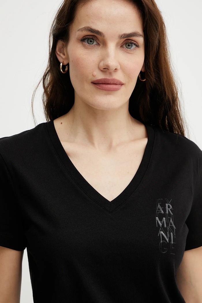 Armani Exchange t-shirt bawełniany XW000527.AF10356 czarny SS25