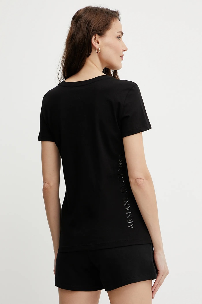 Armani Exchange t-shirt bawełniany bawełna czarny XW000528.AF10356
