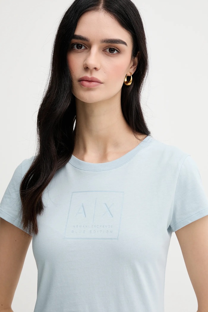 Oblečenie Bavlnené tričko Armani Exchange XW000530.AF10359 modrá